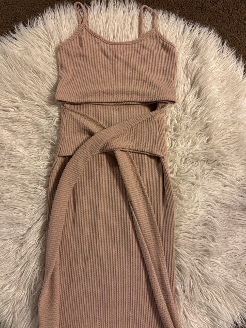 Tie front skirt and tank top set